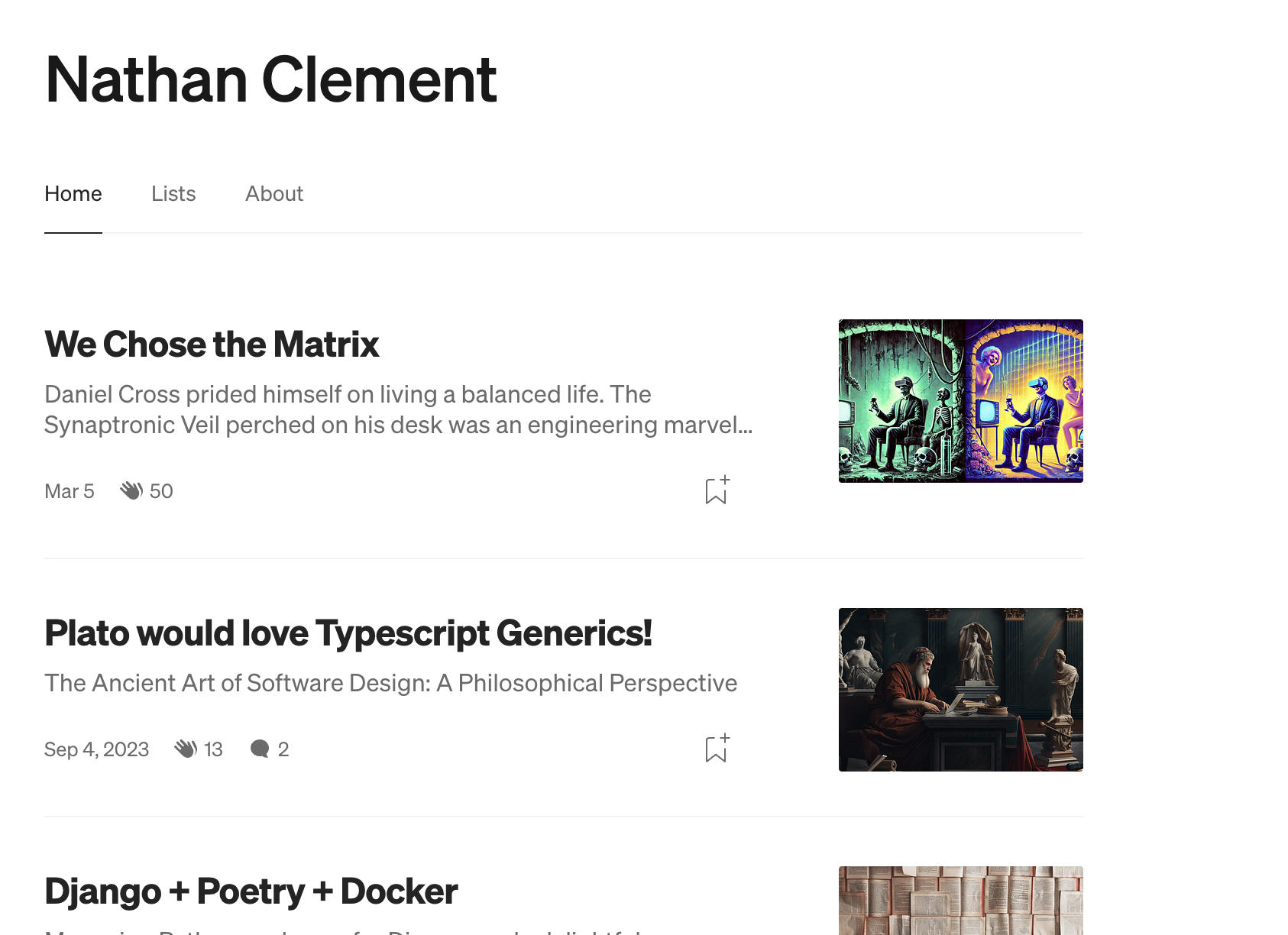 Articles on Medium